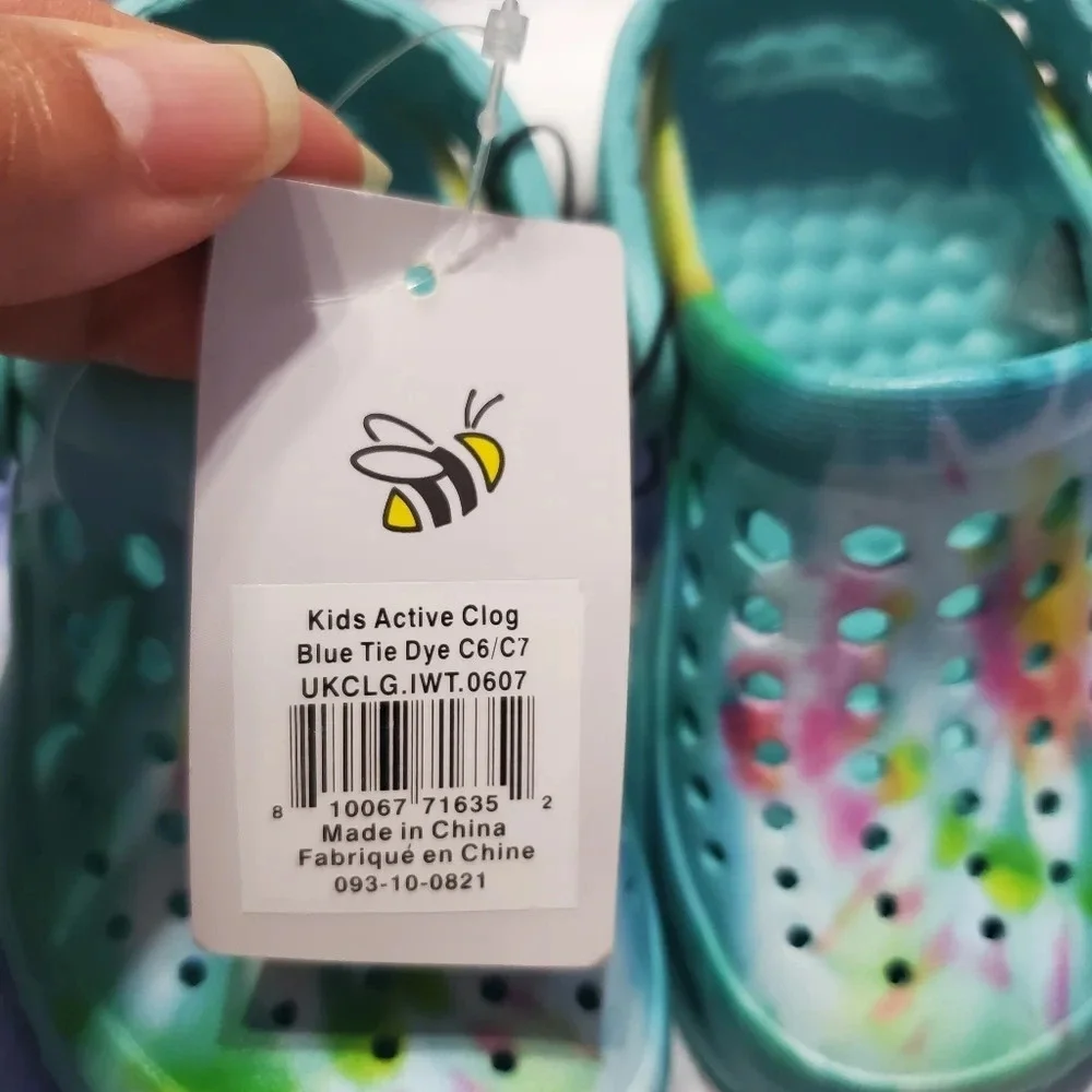 NWT Joybees Kids Active Water Clogs Tie-Dye Boys & Girls 6/7